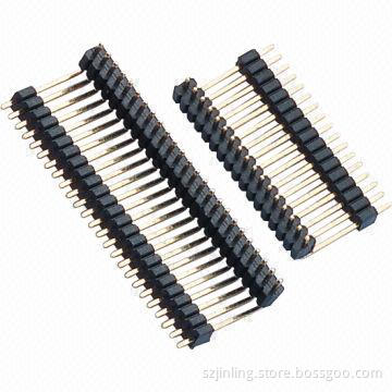 2.54mm Pitch Pin Header, Two Plastic Right Angle Single Row